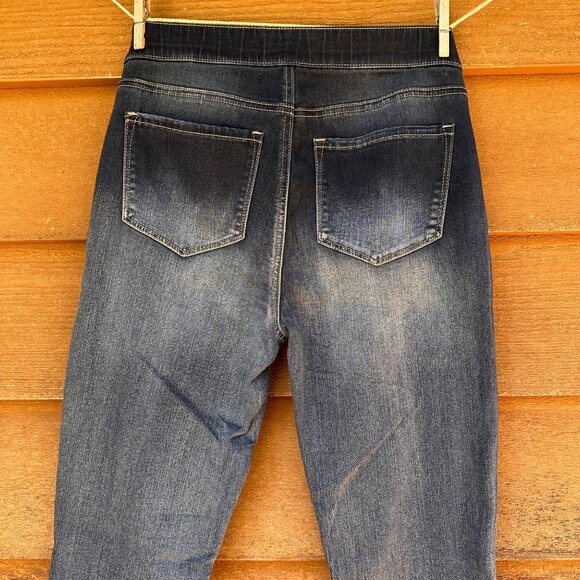 DKNY JEANS Elastic Waist Denim Legging Jeggins Dark Blue Size S - Picture 9 of 13